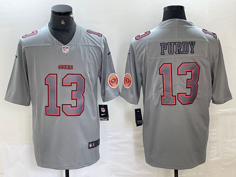 Men San Francisco 49ers 13 Purdy Grey 2024 Nike Vapor Untouchable Limited NFL Jersey